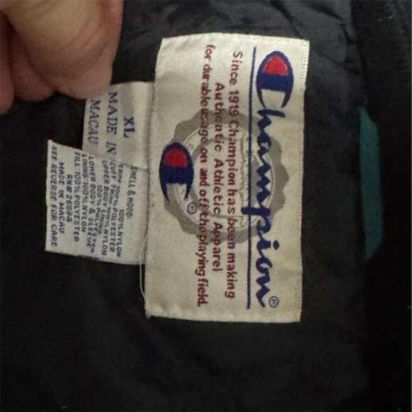 Vintage Champion Miami Dolphins Varsity Jacket Men's XL Teal Full-Zip - Picture 5 of 7